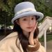 wool Women's Fisherman's Hat, Small Size With Velvet Bow For Fall And Winter, French-style Elegant Bucket Hat_voghion.com