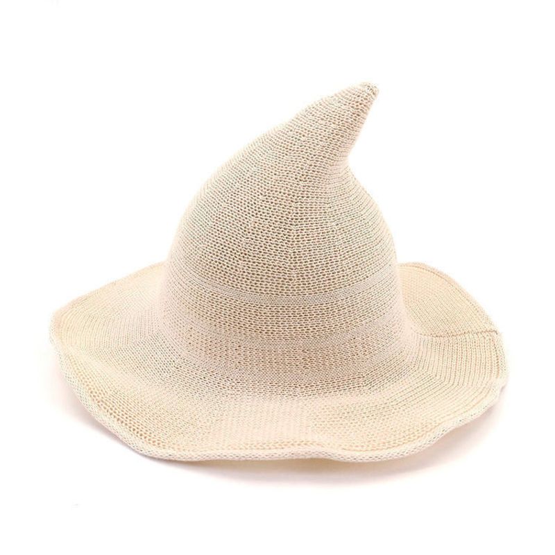 Bomulds troldmand sommer Halloween heksespids foldbar magisk hat_voghion.com
