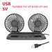 12V 24V Car Electric Fan Two Speed Control Cooler Auto Air Cooling 360 Degree Adjustable Car Air Conditioner Wind-enhanced Fans_voghion.com