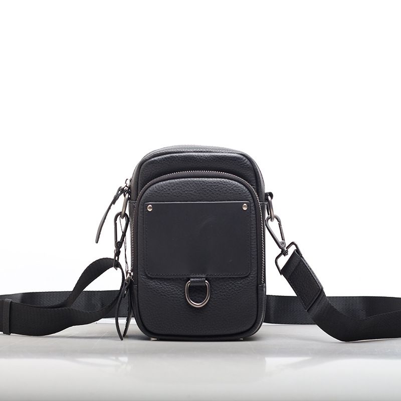 Men's Genuine Leather Square Shoulder Bag Fashion Crossbody Bag 2025 Fall/Winter New Arrival_voghion.com