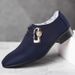 Scarpe slip-on in tela traspirante da uomo – Sneakers casual leggere con punta affilata – Mocassini bassi comodi ed eleganti per l'uso quotidiano_voghion.com