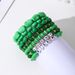 St. Patrick's Day Small fresh special shaped acrylic beaded bracelet set multi layer stacking lucky letter bracelet_voghion.com