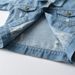 Jachetă scurtă unisex de toamnă pentru copii, din denim, pentru băieți și fete, cu mânecă lungă și rever vechi, stil de top_voghion.com