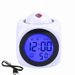Multifunctional LED Projection Alarm Clock With Voice Announcement, Digital Display For Bedroom & Office_voghion.com