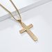Collier pendentif croix en acier titane de style simple pour hommes et femmes, accessoires de chaîne de pull_voghion.com