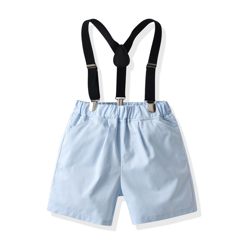Pantalones cortos INS para niños 2024, con tirantes en la espalda, pantalones de media pierna con tejido de lanzadera exterior Treasure Spring para niños, pantalones de vestir formales_voghion.com