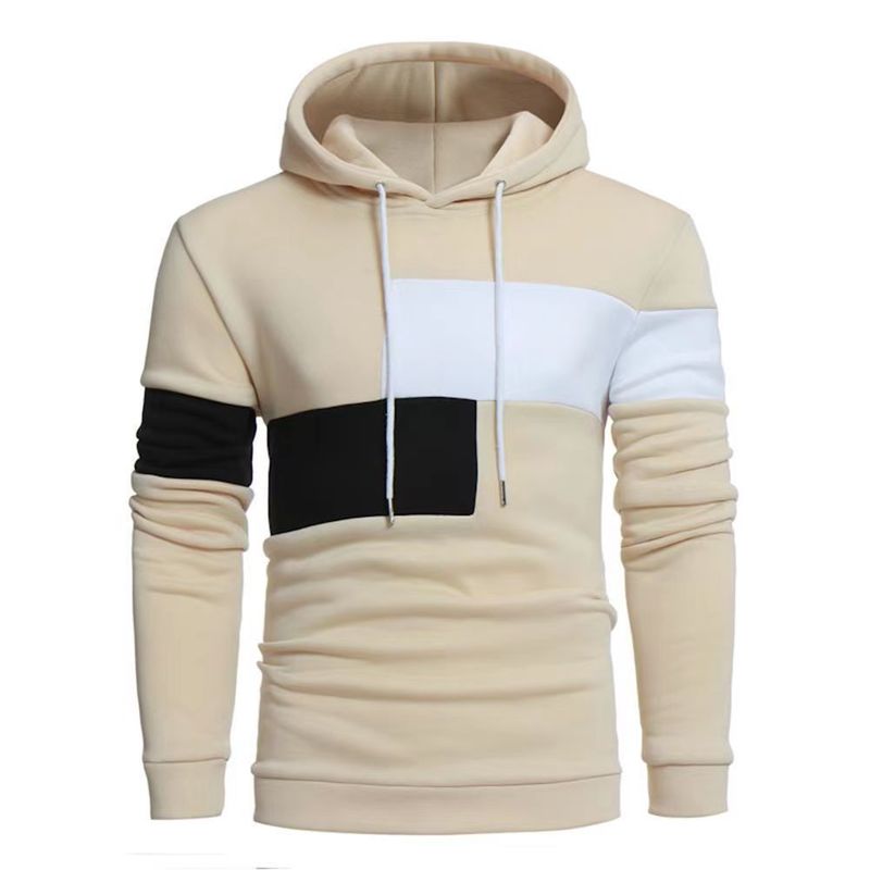 New autumn and winter fashionable men's color blocked hoodie, hot selling_voghion.com