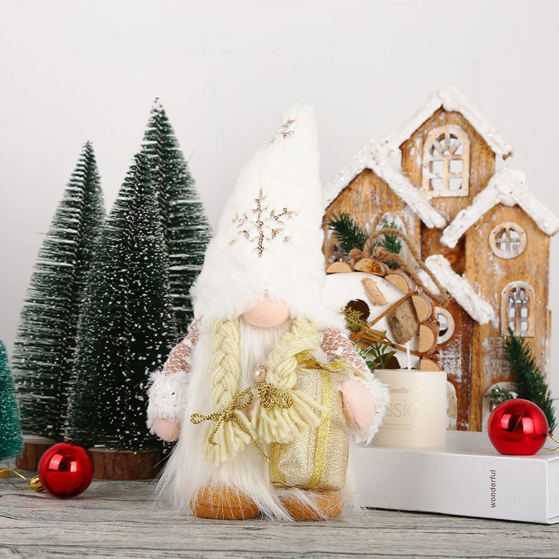 New decorative products: sequins, plush, faceless dolls, illuminated Rudolf doll, window decorations_voghion.com