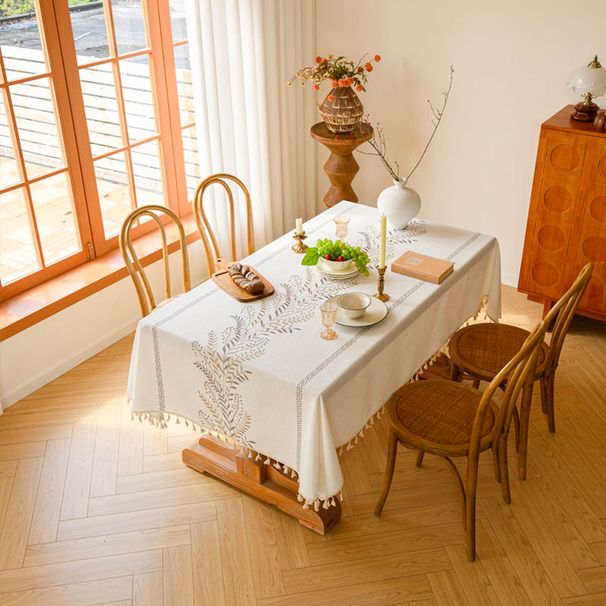 Yingchuang's New Three-dimensional Embroidered Tablecloth American High-grade Rectangular Dining Table Cloth Atmosphere Book Tablecloth_voghion.com