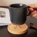 Cuscino per tazza di palma con orso carino in legno creativo giapponese, tazza con marchio di faggio, tazza da tè, tazza di caffè, cuscino isolante_voghion.com