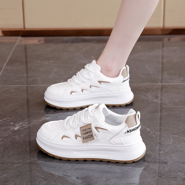 Weiß 2025 Neue Frühjahr Und Herbst Vielseitige Sport Casual Schuhe Weiche Sohle Reise Turnschuhe Für Frauen W2027_voghion.com