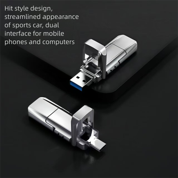 Flash Mobile Computers, Dual Interface Type-C, Grote Capaciteit, Supersnelle USB-stick voor Studenten en Kantoorgebruik_voghion.com