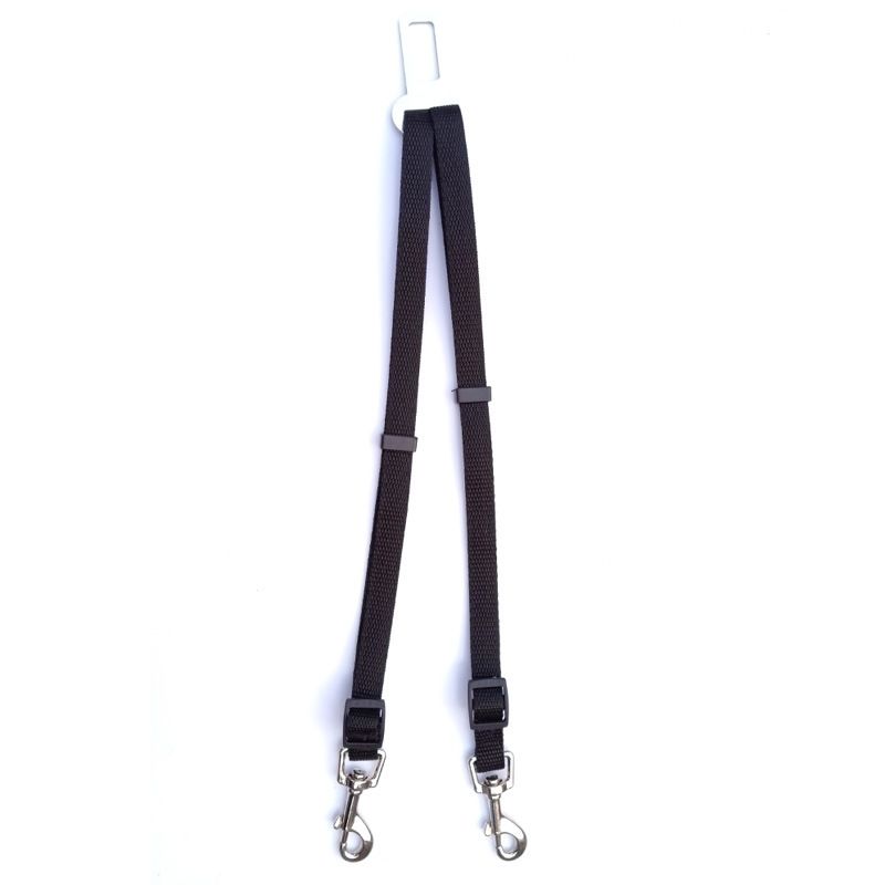 Dual Lead For Two Dogs Adjustable Dog Leash Car Safety Belt_voghion.com