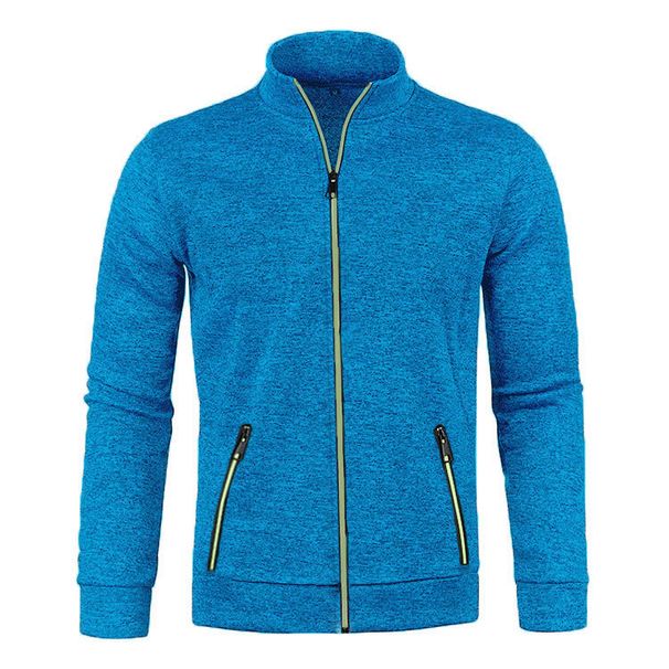 Giacca sportiva da uomo, casual, leggera, in tinta unita, con cardigan sottile e alla moda, nuova collezione autunnale_voghion.com
