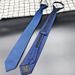 Cravatta da lavoro blu navy senza nodo con cerniera per uomo, 8 cm, da donna, per matrimoni formali, esibizioni corali_voghion.com