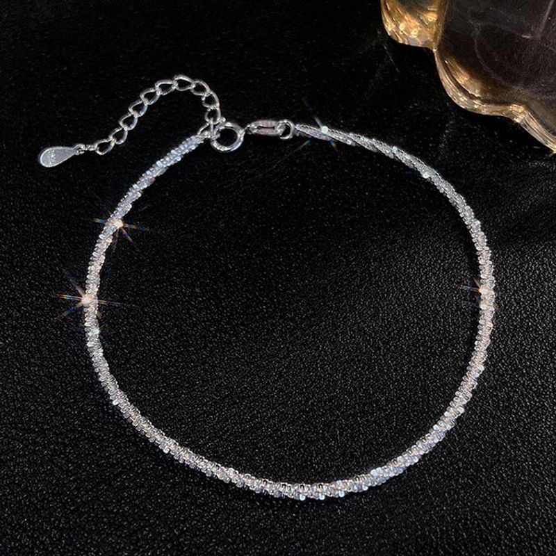 Pulseira feminina Sweet And Radiant Star River com dupla camada banhada a prata Sky Blingbling Sparkling_voghion.com