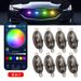 Griglia dell'auto piccola luce gialla APP controllo Bluetooth griglia RGB paraurti anteriore luce di marcia diurna modifica fendinebbia fuoristrada_voghion.com