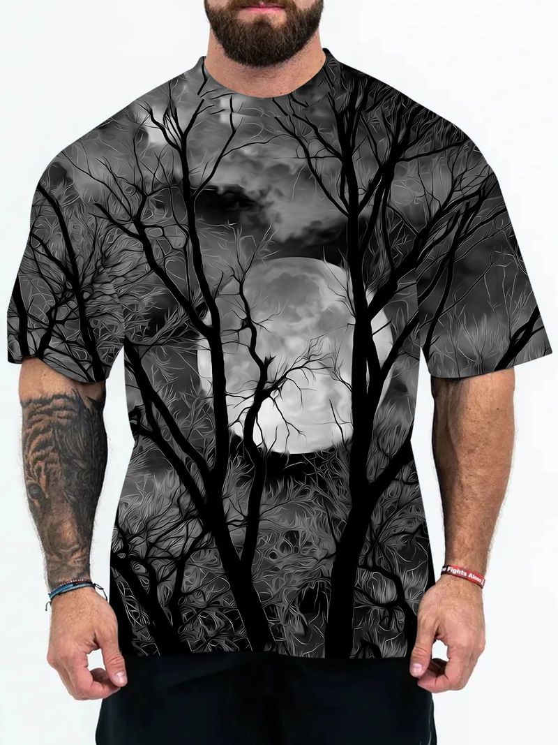 Men's Clothing 3D digital printing men's T shirt loose casual animal character T-Shirts_voghion.com