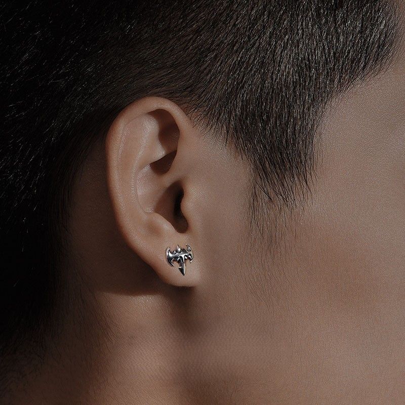 Herren Ins Trendy Persönlichkeit Single Hip-Hop Design Coole einfache Ohrringe_voghion.com