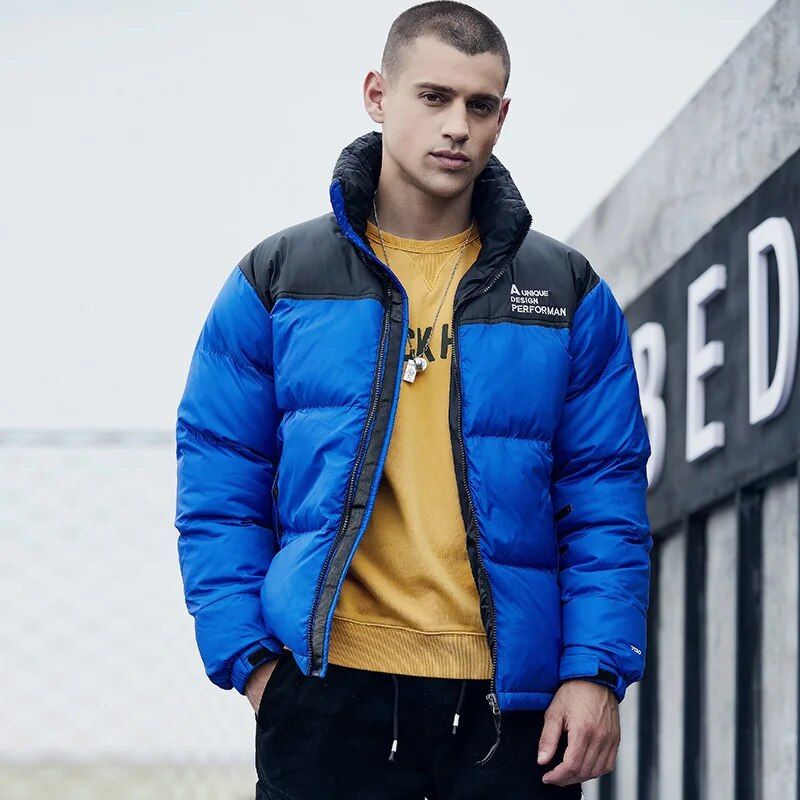 -20 degrés Veste d'hiver pour hommes Parkas manteau Hombre épais chaud manteau hommes coupe-vent col montant jeune manteau Veste homme hiver_voghion.com
