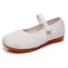 Flat Shoes With Cow Tendon Sole, Solid Color Women's Single Spring And Summer New Items, Embroidered Cloth Shoes, Plate_voghion.com