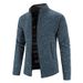 2022 Autumn Winter Fleece Sweater Cardigan Plus Size Men's Stand Collar Warm Knitted Jacket_voghion.com