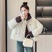 Women's Winter Short Puffer Jacket With Military Style, Loose Fit Thickened Quilted Coat, Fashionable Casual Outerwear For Women_voghion.com