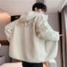 Men's Clothing Lambskin Jacket Autumn And Winter Style Granular Fleece Plus Fleece Cardigan Hooded Sweater Teenager Student Cotton Coat_voghion.com
