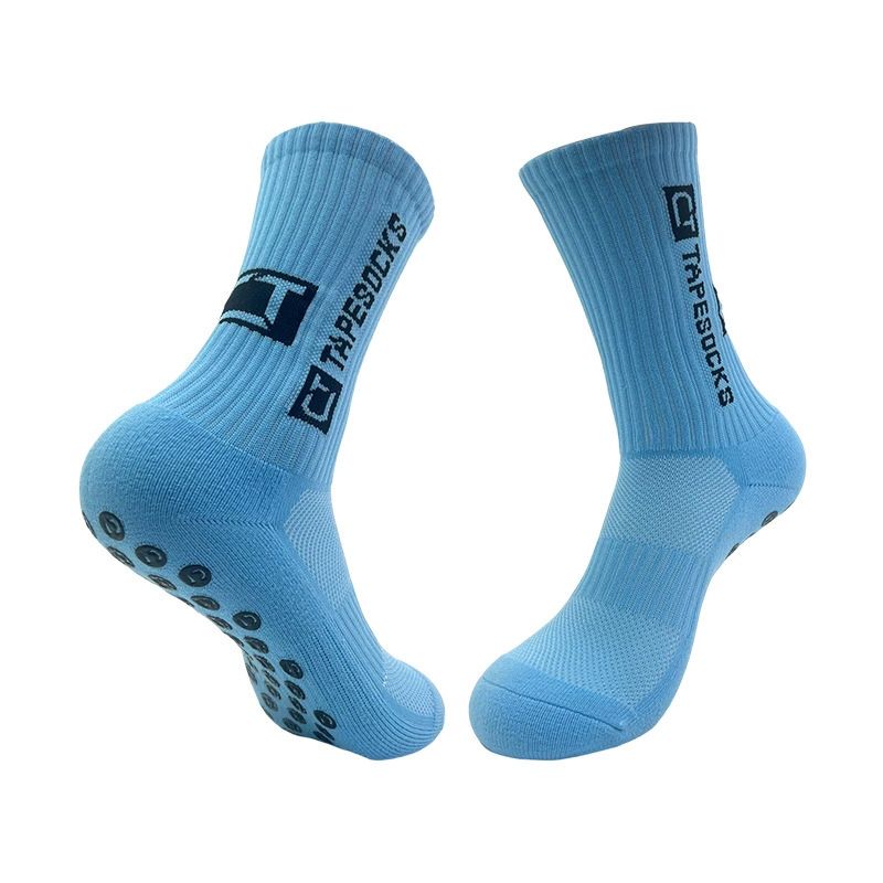 Calzini da calcio unisex alti con grip antiscivolo in silicone e suola in spugna ammortizzata per allenamento e corsa_voghion.com