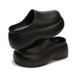 Super Popular Black Non Slip Height Enhancing Thick Soled Slippers For Women For Summer Outdoor Wear High Heeled Half Supported Closed Toe Slippers_voghion.com