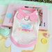 Cat And Dog Spring Summr Cloths Thin Cut Cartoon Print Stylish Macaron Color Strap Bichon Pomranian Small Short_voghion.com