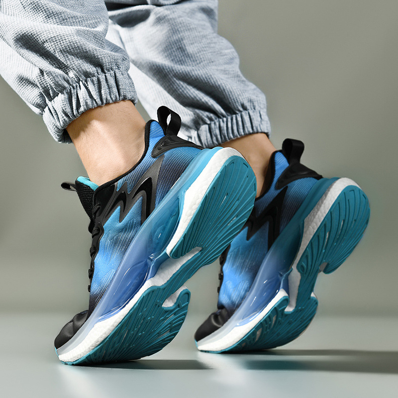 New Mesh Sports Glow-in-the Dark Running Shoes Male Cushioned Soft Sole Student Professional Running Shoes_voghion.com