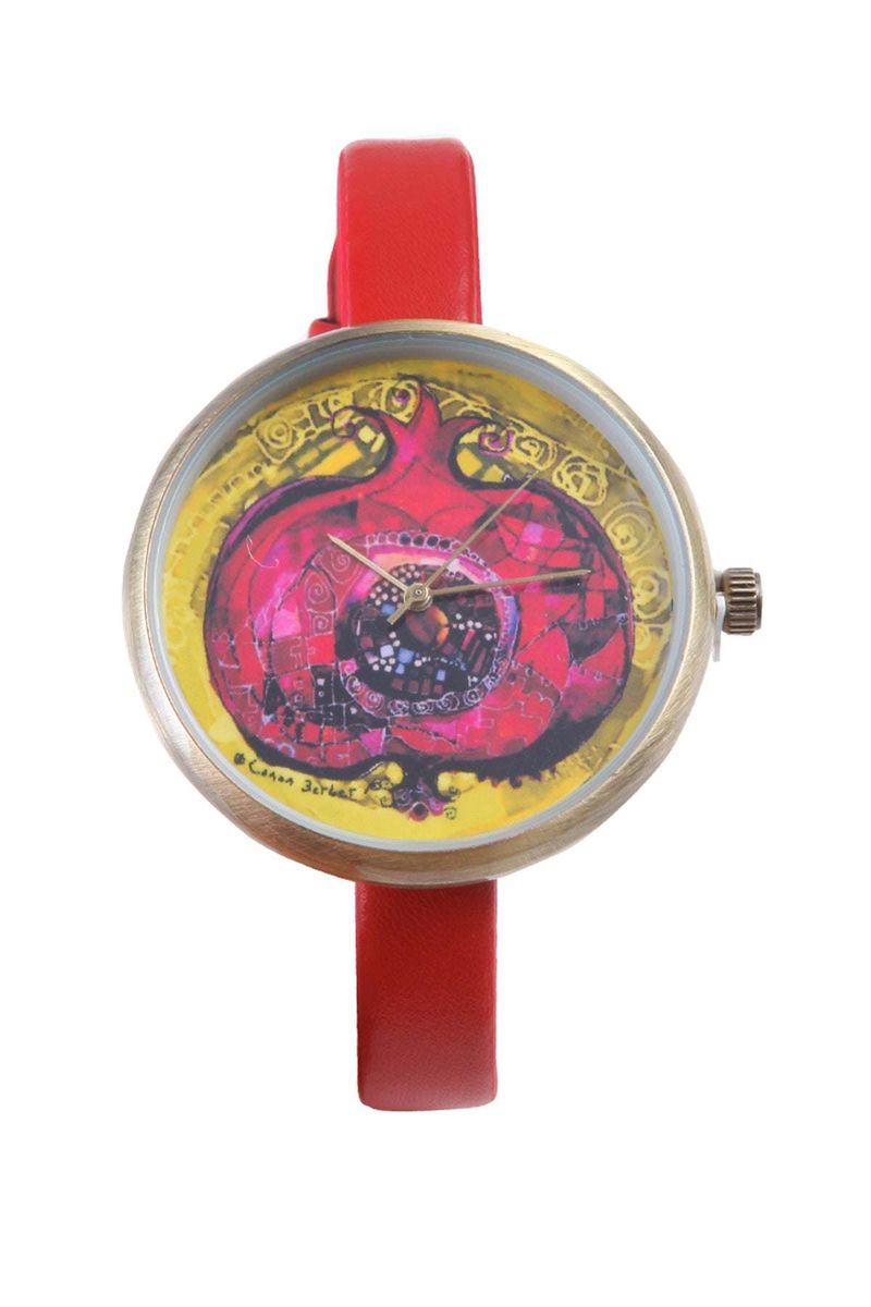 Biggdesign Pomegranate Patterned Wrist Watch_voghion.com