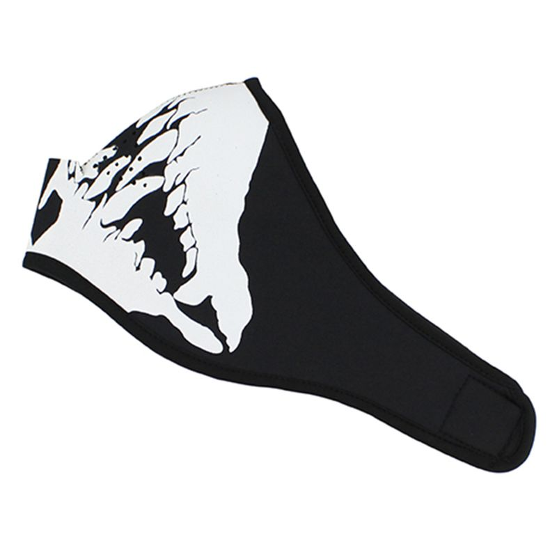 Kaou Skull Half Face näomask Suusarull Lumelaud Mootorratta Jalgrattakaitse_voghion.com