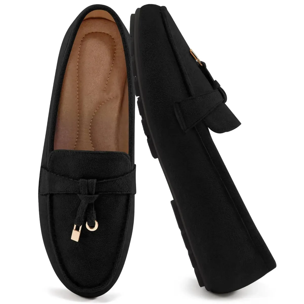 Women's Loafers Slip OnShoes Casual Comfortable Office Flat - Soft Leather Retro Thick Sole Lazy Slip-On For Women Beach_voghion.com