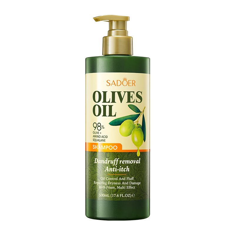 SADOER Women's Oil Control And Anti Dandruff Shampoo (Gulong Fragrance) - Olive Oil Skincare Series Shampoo 500ml Body Wash 500ml Conditioner 500ml_voghion.com