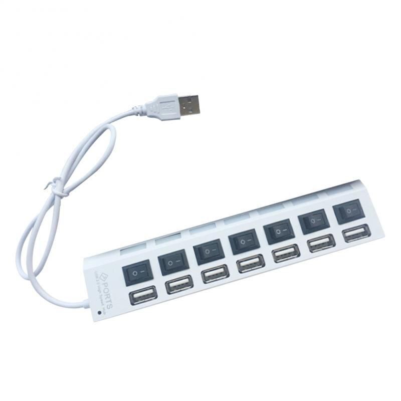 RYRA Højhastigheds 4/7 Ports USB HUB 2.0 Adapter Expander Multi USB Splitter Multiple Extender Med Switch 30CM Kabel Til PC Laptop XYZ_voghion.com