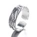 Anello aperto regolabile alla moda in argento puro con motivo a onde oceaniche, stile freddo, per uomo_voghion.com