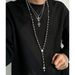 Collana con ciondolo a croce, perline e strati, per uomo, hip-hop, cubano, accessori di alta gamma_voghion.com