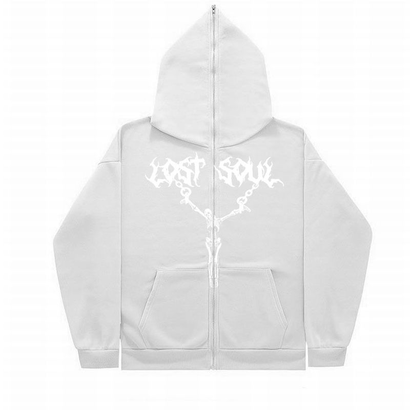 2023 Full Face Zipper American Y2K Style Skull Iron Rope Print Hoodie Jacket_voghion.com