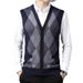 Ärmellose Weste aus Wollmischung mit V-Ausschnitt für Herren – Stilvolle und vielseitige Strickjacke für lässige und elegante Kleidung_voghion.com