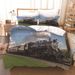 Customized 3-piece/4-piece 3D digital printed children's bedding set for locomotive bed_voghion.com