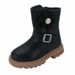 Botas infantis Martin New Style para meninas, casuais, com zíper lateral, cano médio, tamanhos 26 a 36_voghion.com