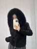 Women's Clothing Vintage Korean Style Oversized Knit Cardigan Women's Long Sleeve Hooded Sweater Coat_voghion.com
