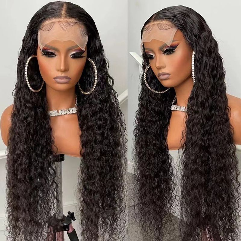  Wig Front Lace Small Curl Long Curly Hair Ladies Fashion Explosive Head Chemical Fiber Headgear_voghion.com