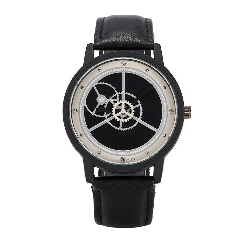 Kuummüügis moodne meeste käekell Power Gear Dial Punk meeste Power Watch, individuaalse disainiga kvartskell_voghion.com