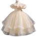 Mutter & Kinder Kinderkleid im neuen Stil flauschiges Mesh Geburtstagsprinzessinkleid Mädchen Abendkleid Blumenmädchen Kinderkleidung auf Lager_voghion.com