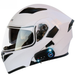 CoolQibao Electric Bluetooth Dual Lens Full Face Motorcycle Helmet With FM_voghion.com