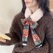 Christmas woolly scarf women's plush bib streamer patchwork warm neck_voghion.com