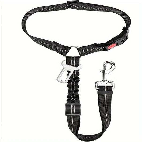 Laisse automatique pour promenade de chien, ceinture de sécurité ronde rétractable pour voiture_voghion.com